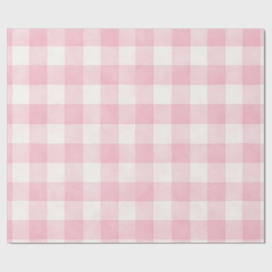 Pink Plaid  Geschenkpapier (Flach)