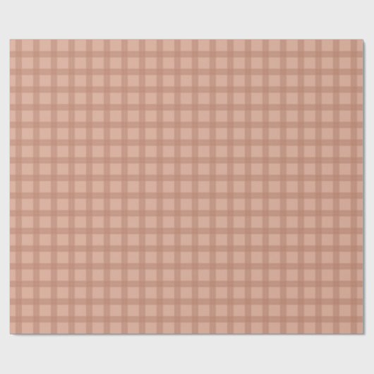 Pink Plaid  Geschenkpapier (Flach)