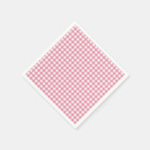 Pink Plaid Gingham Baby Shower Serviette (Ecke)