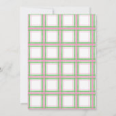 Pink Plaid Nautical Baby Girl Shower Einladung (Rückseite)