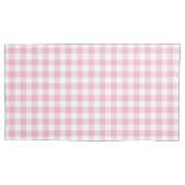 Pink Plaid Pattern Pair Of Pillowcases Kissenbezug (Vorderseite-Links)