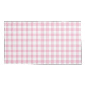 Pink Plaid Pattern Pair Of Pillowcases Kissenbezug (Rückseite-Links)