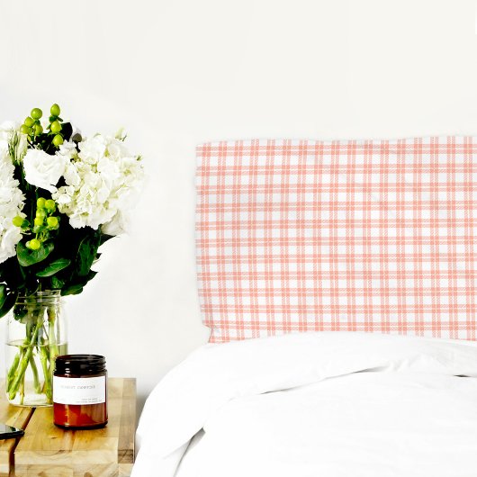 Pink Plaid Pattern Pillowcase Kissenbezug