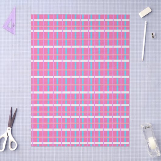 Pink Plaid Pop Seidenpapier (Basteln)