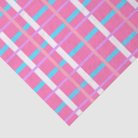 Pink Plaid Pop Seidenpapier (Detail)