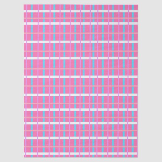 Pink Plaid Pop Seidenpapier (Vorderseite)