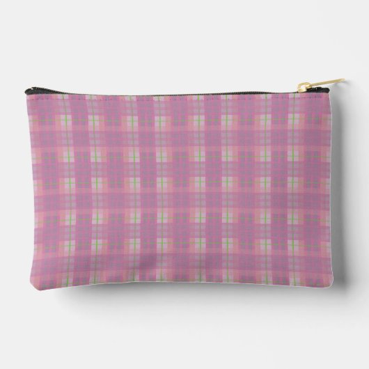 Pink Plaid Pouch Zubehörtasche (Rückseite)