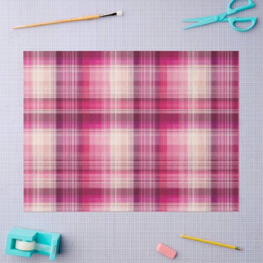 Pink plaid seidenpapier (Basteln)