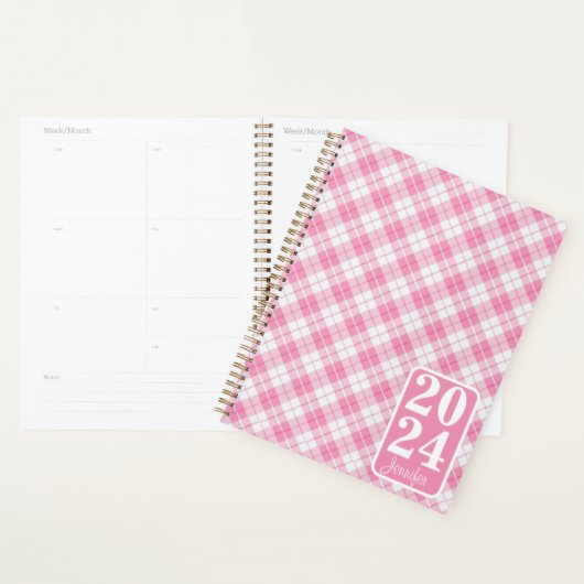 Pink Plaid with the name  Planer (Anzeige)