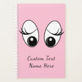 Pink Planner Funny Curry Augen mit Custom Text Planer (Vorderseite)