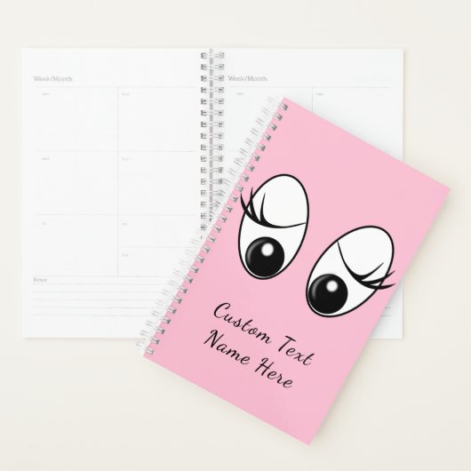 Pink Planner Funny Curry Augen mit Custom Text Planer (Anzeige)