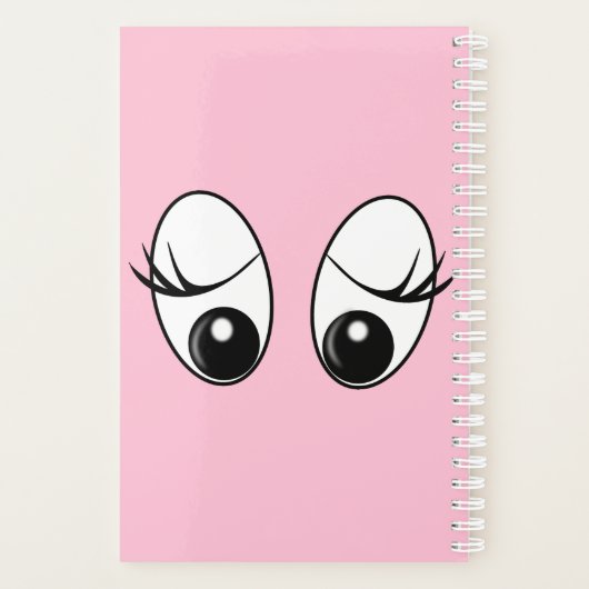 Pink Planner Funny Curry Augen mit Custom Text Planer (Rückseite)