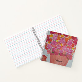 Pink Planter floral designtes Notebook Notizblock