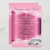 PINK PLATINUM-BAND-EINLADUNG EINLADUNG (Vorne/Hinten)