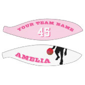 Pink Player Team Name Number Girl Basketball (Panele)