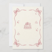 Pink Playful 18th Birthday Einladung (Rückseite)