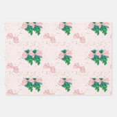 Pink Playful Girly Holiday Wrapping Paper Sheets Geschenkpapier Set (Vorderseite 2)