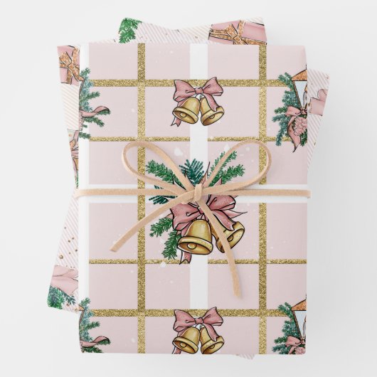 Pink Playful Girly Holiday Wrapping Paper Sheets Geschenkpapier Set (Beispiel)