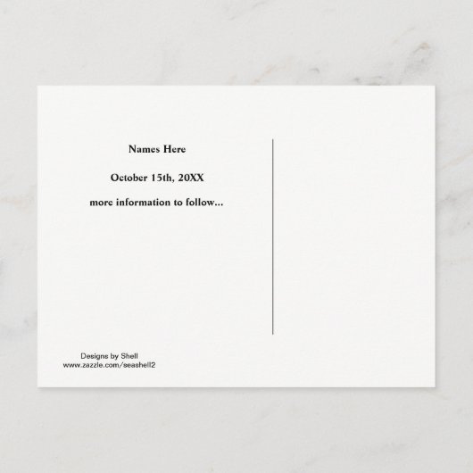 Pink Playful Hearts Save the Date Ankündigungspostkarte (Rückseite)