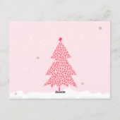 Pink playful winter bridal shower einladung (Rückseite)