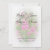 Pink Plhox Hochzeit 6 Einladung (Rückseite)