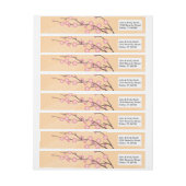 Pink Plum Blossom auf Gelb (Bogen)