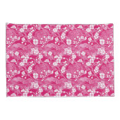 Pink Plum Blossom Chiyogami Pattern Pillowcases Kissenbezug (Rückseite-Rechts)