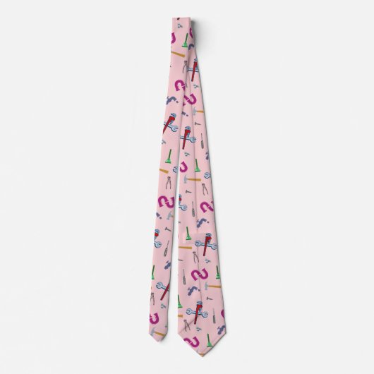 Pink Plumbing Professionelle Klempner Vater Krawat Krawatte (Rückseite)