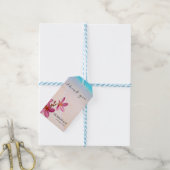 Pink Plumeria Beach Hochzeit oder Business Custom Geschenkanhänger (Mit Garn)