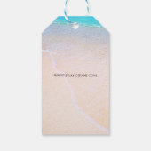 Pink Plumeria Beach Hochzeit oder Business Custom Geschenkanhänger (Rückseite)