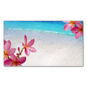 Pink Plumeria Beach House Rental Wellness-Center B Magnetische Visitenkarte (Vorderseite)