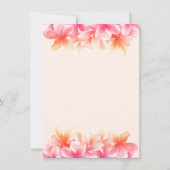 Pink Plumeria Blume Blank Notizbuch Einladung (Vorderseite)
