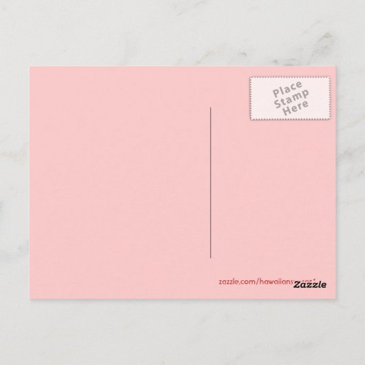 Pink plumeria Blume Hawaii Grüße Postkarte (Rückseite)