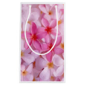 Pink Plumeria Blume Pattern Kleine Geschenktüte (Vorderseite)