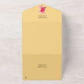 Pink Plumeria Blume, tropische Hochzeiten, Blumenz All In One Einladung (Außenbereich)