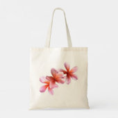 Pink Plumeria Bridesmaid Personalisiert Tote Bag Tragetasche (Rückseite)