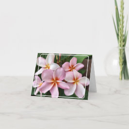 Pink Plumeria Faltschachtel Danke Karte