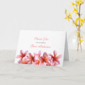 Pink Plumeria Floral Beileid Danke Template Karte (Gelbe Blume)