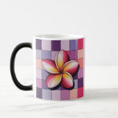 Pink Plumeria Flower Morphing Mug Verwandlungstasse (Links)