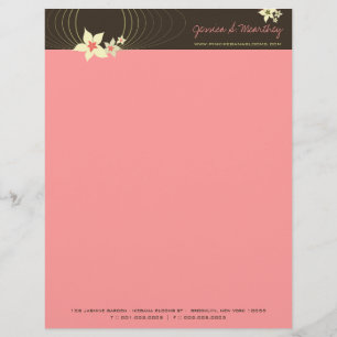 Pink Plumeria Frangipani Blume Chic Ikebana Zen Briefkopf