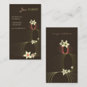 Pink Plumeria Frangipani Blume Chic Ikebana Zen Visitenkarte (Vorne/Hinten)