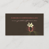 Pink Plumeria Frangipani Blume Chic Ikebana Zen Visitenkarte (Rückseite)