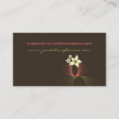 Pink Plumeria Frangipani Blume Chic Ikebana Zen Visitenkarte (Rückseite)