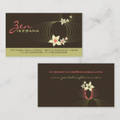 Pink Plumeria Frangipani Blume Chic Ikebana Zen Visitenkarte (Vorne/Hinten)