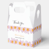 Pink Plumeria Frangipani Wedding Geschenkschachtel (Geöffnet)