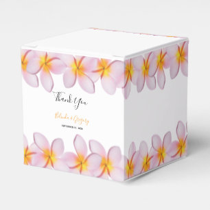 Pink Plumeria Frangipani Wedding Geschenkschachtel