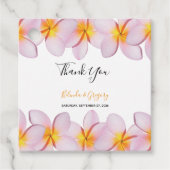 Pink Plumeria Frangipani Wedding Gift Geschenkanhänger (Vorderseite)