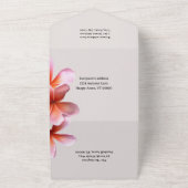 Pink Plumeria Geburtstagsparty in einer Einladung (Außenbereich)