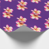 Pink Plumeria Geschenkpapier (Ecke)