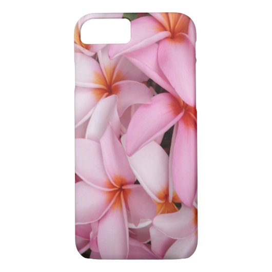 Pink Plumeria Hawaii Print Case-Mate iPhone Hülle (Rückseite)